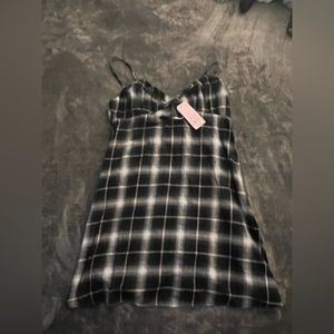 Target Black/White/Gray/Blue Checkered Mini Dress